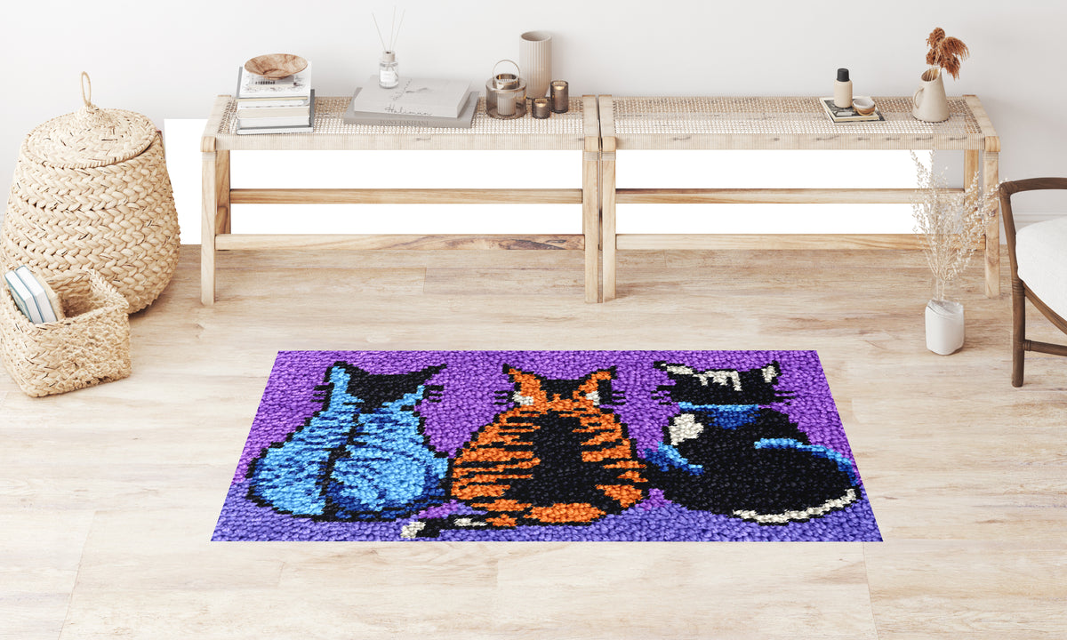 Whiskered Companions - Latch Hook Rug Kit