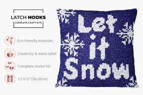 Winter Whimsy: Let It Snow - Latch Hook Pillow Kit