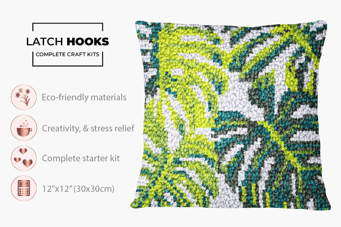 Tropical Vibes - Latch Hook Pillow Kit