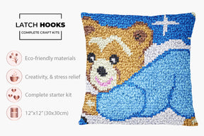 Dreamy Bear - Latch Hook Pillow Kit