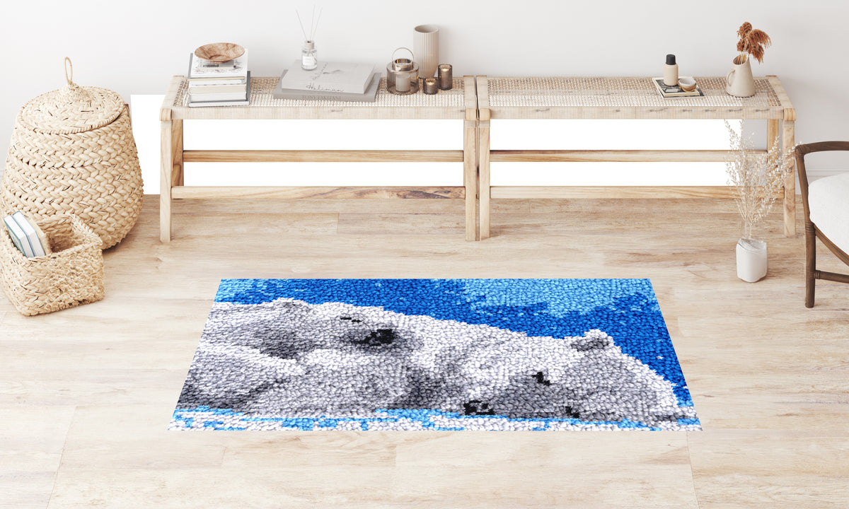 Serene Polar Companions - Latch Hook Rug Kit