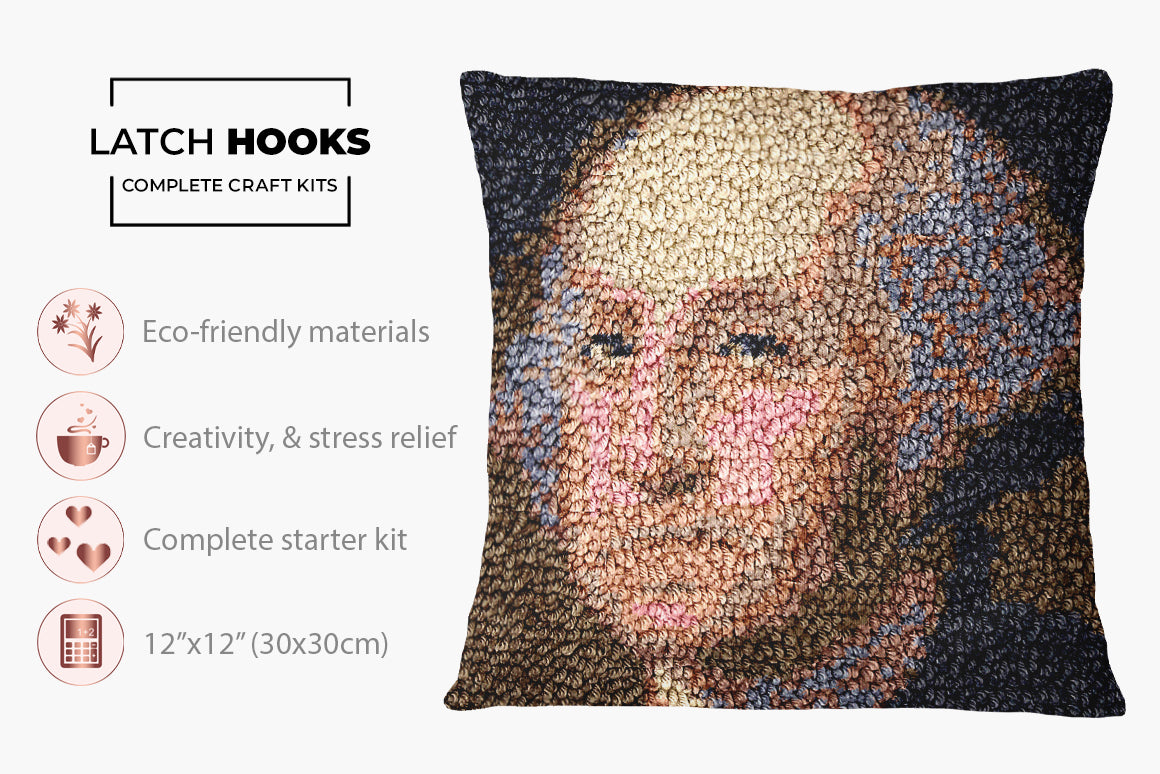 Woven Legacy: A Textured Tribute to History - Latch Hook Pillow Kit