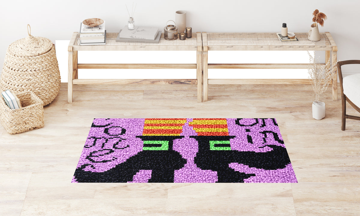 Whimsical Halloween Welcome - Latch Hook Rug Kit