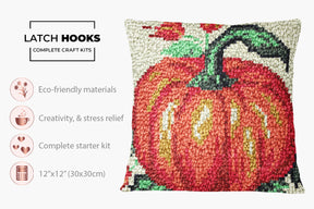 Harvest Pumpkin Delight - Latch Hook Pillow Kit