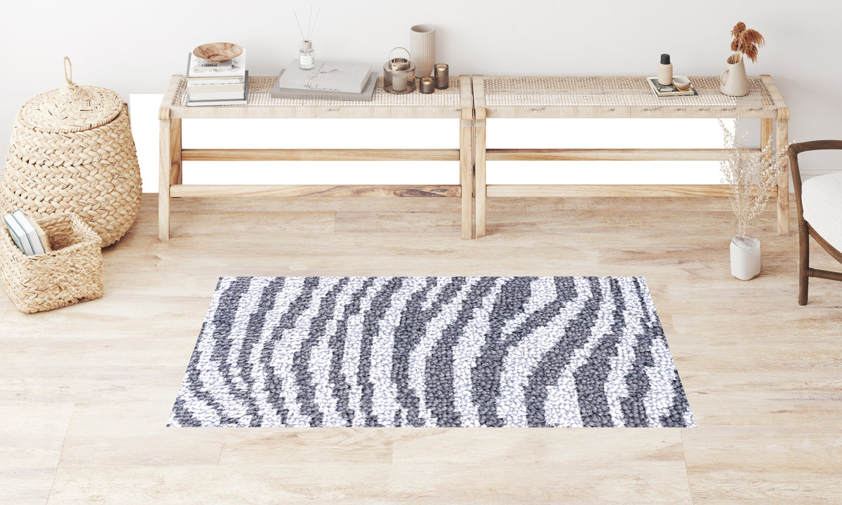 Zebra Stripes Elegance - Latch Hook Rug Kit