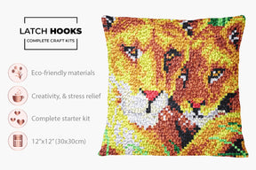 Tender Moments in the Wild - Latch Hook Pillow Kit