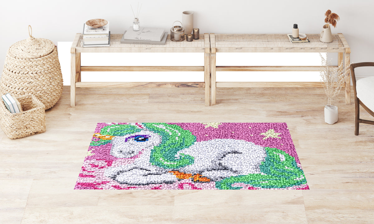 Whimsical Unicorn Dreamscape - Latch Hook Rug Kit