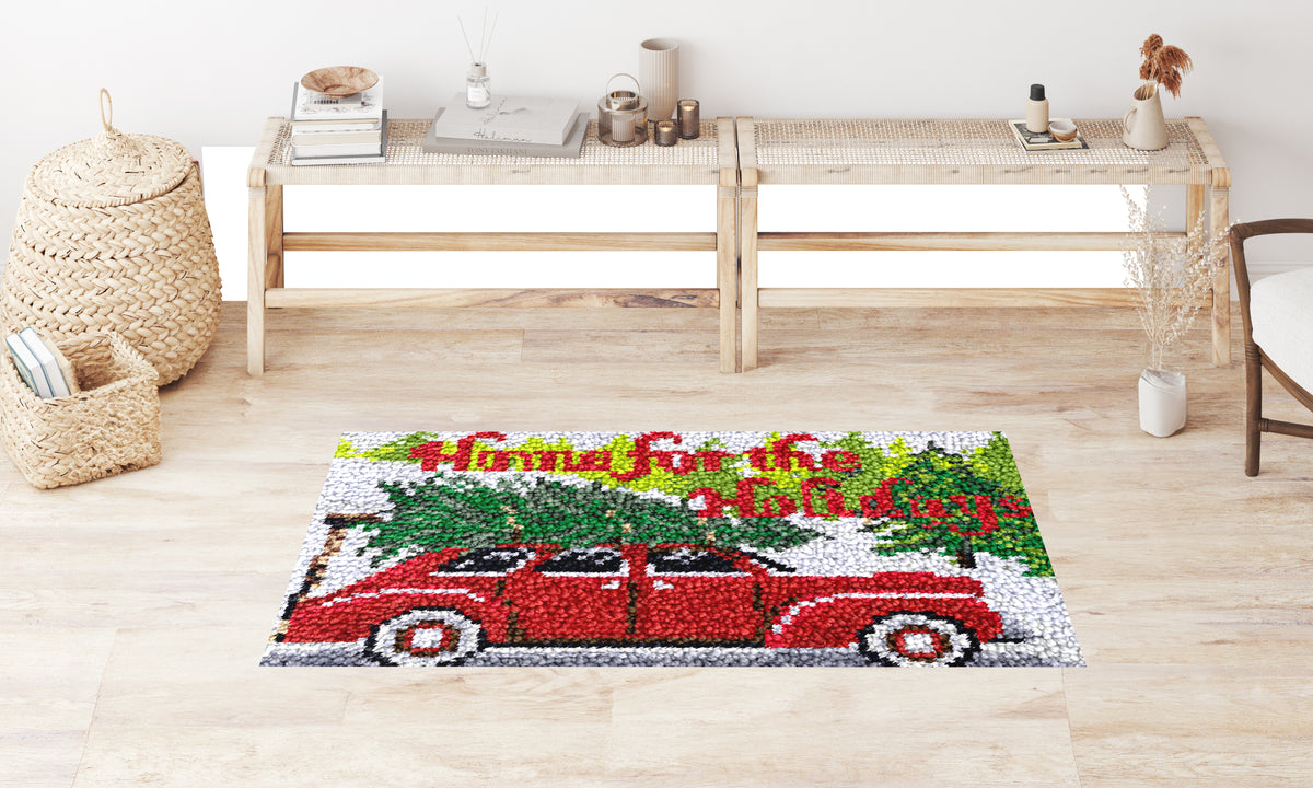 Festive Journey: A Holiday Delight - Latch Hook Rug Kit