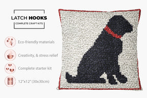 Charming Canine Silhouette - Latch Hook Pillow Kit