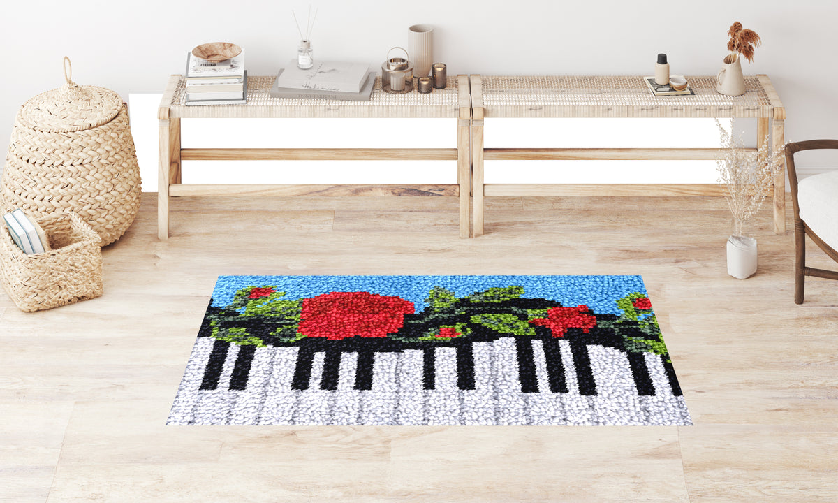 Melodic Blooms - Latch Hook Rug Kit