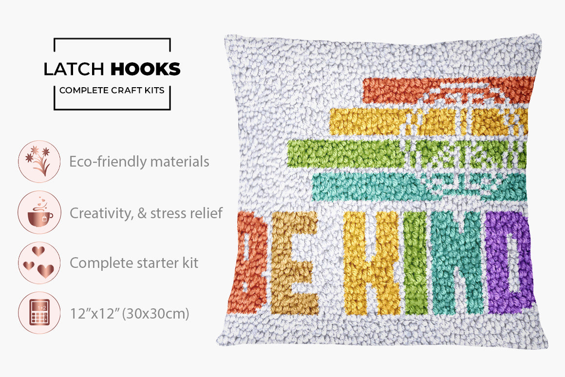 Embrace Kindness Wall Art - Latch Hook Pillow Kit