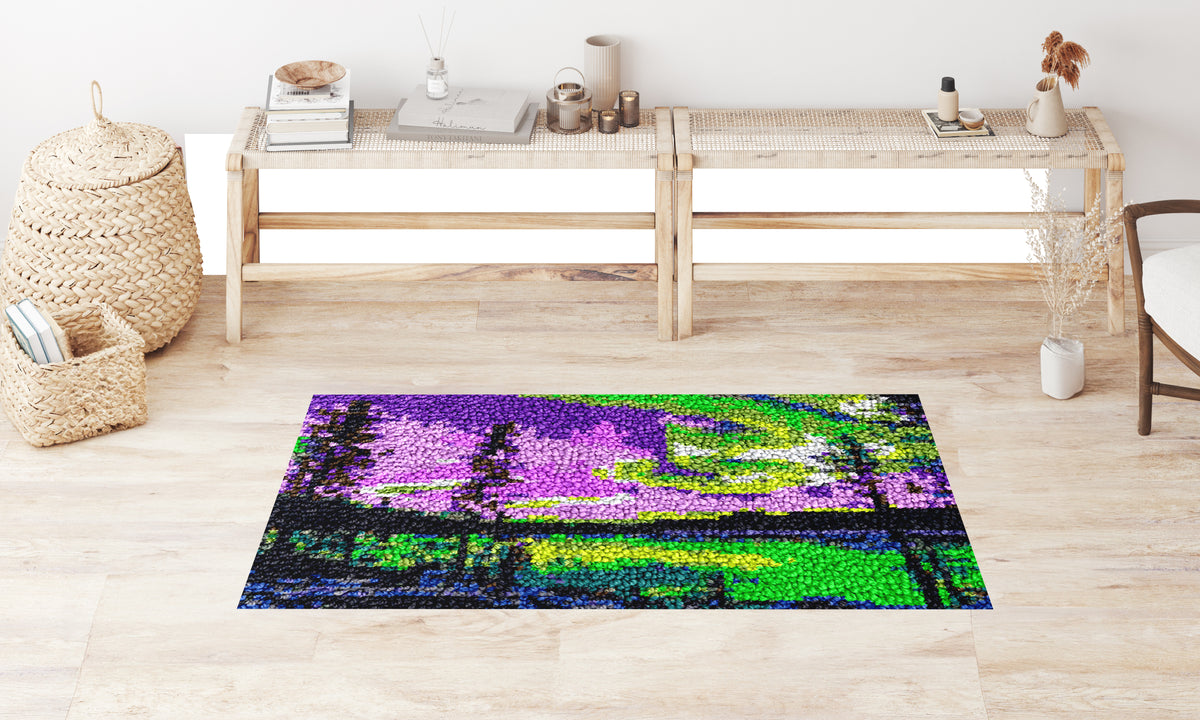 Vibrant Nature's Embrace - Latch Hook Rug Kit