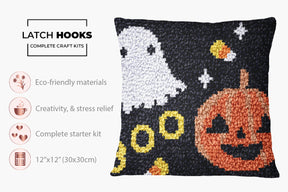 Spooky Halloween Delight - Latch Hook Pillow Kit