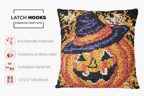 Spooktacular Harvest - Latch Hook Pillow Kit