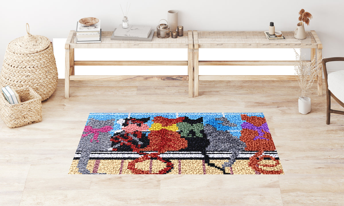 Purrfect Companions - Latch Hook Rug Kit