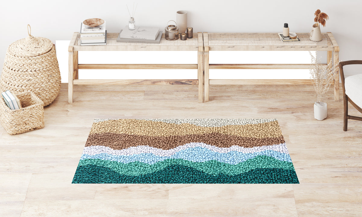 Waves of Earth and Sky - Latch Hook Rug Kit