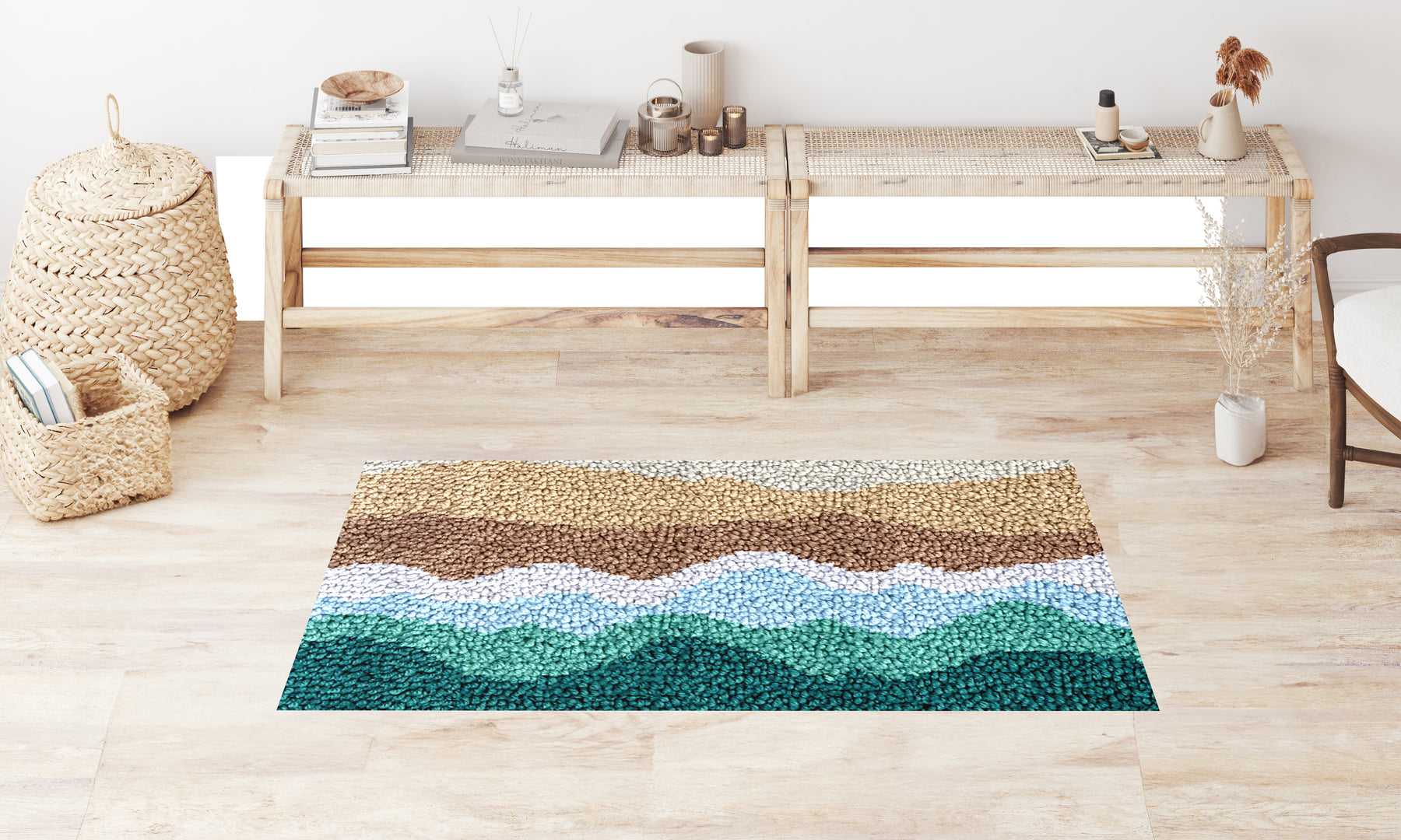 Waves of Earth and Sky - Latch Hook Rug Kit