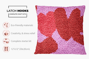 Vibrant Love - Latch Hook Pillow Kit