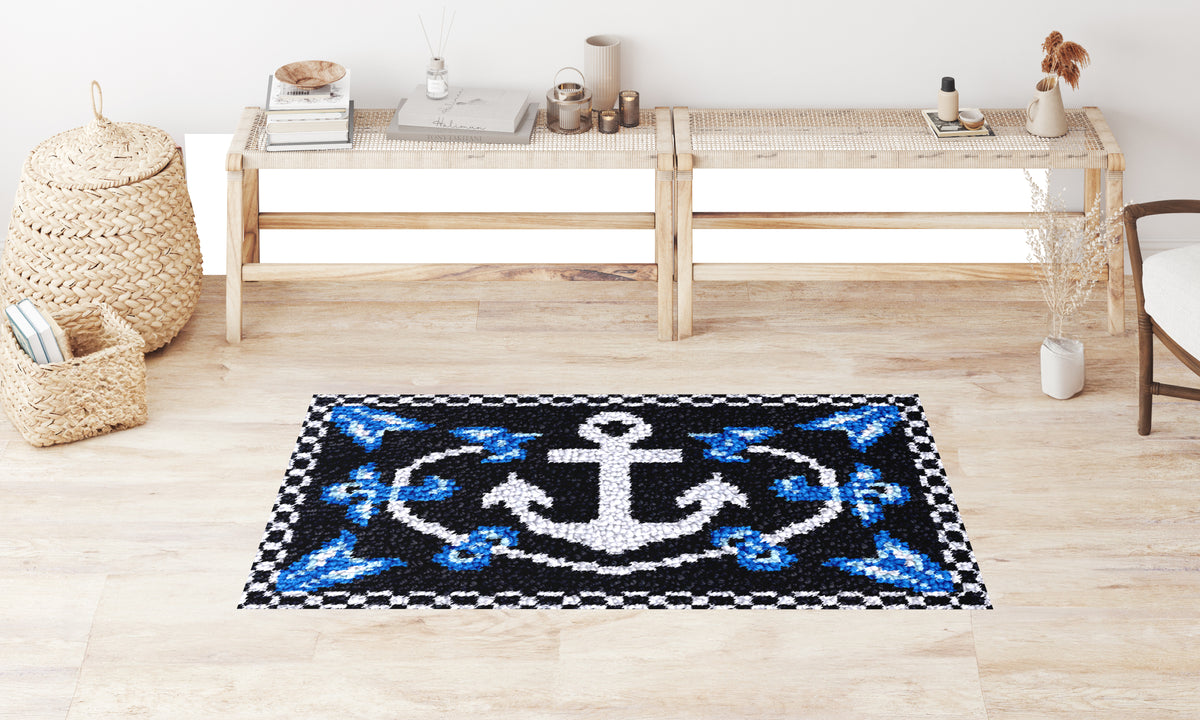 Nautical Bliss: Anchor Design - Latch Hook Rug Kit