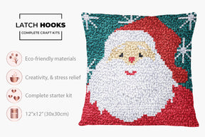 Cheerful Santa Claus - Latch Hook Pillow Kit