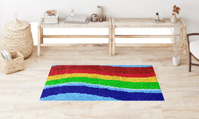 Vibrant Waves of Color - Latch Hook Rug Kit