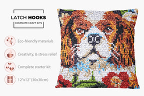 Charming Canine Portrait - Latch Hook Pillow Kit