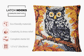 Wise Guardian of the Autumn Night - Latch Hook Pillow Kit