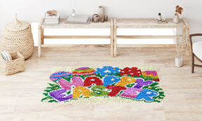 Vibrant Happy Easter Wall Art - Latch Hook Rug Kit