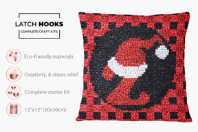 Whimsical Holiday Cheer - Latch Hook Pillow Kit