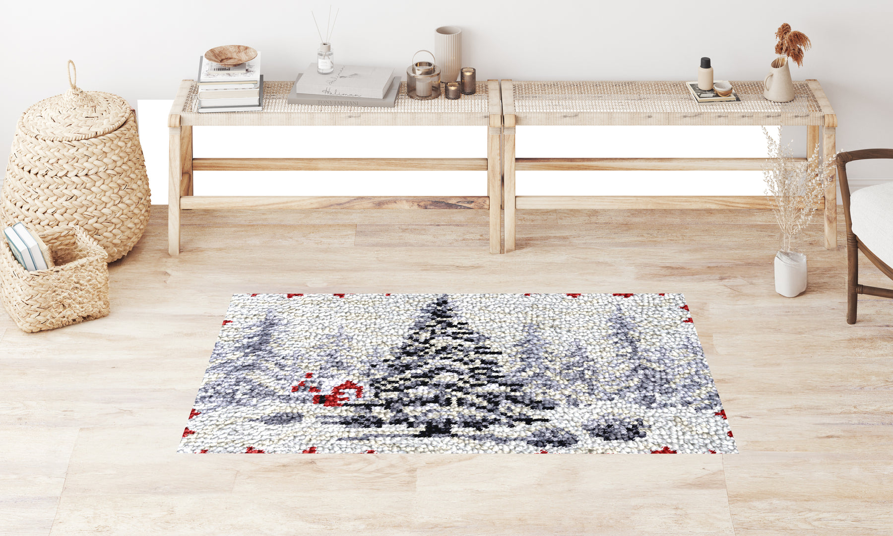 Winter Cabin Serenity - Latch Hook Rug Kit