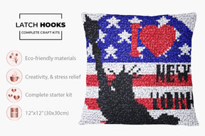 Love for New York - Latch Hook Pillow Kit