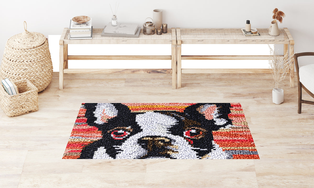 Charming Pup in Colors - Latch Hook Rug Kit