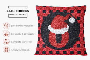 Festive Fun with Santa's Cheer - Latch Hook Pillow Kit