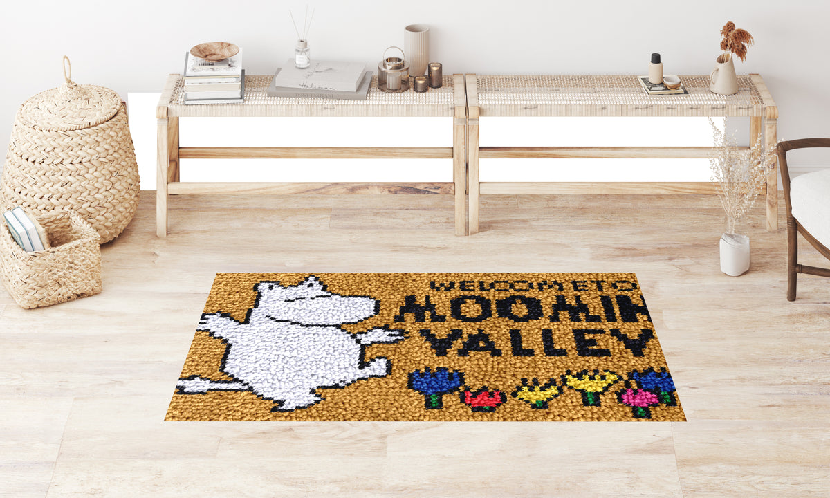 Welcome to Moomin Valley Doormat - Latch Hook Rug Kit