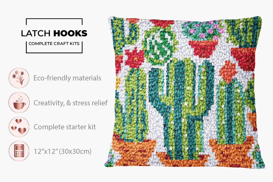 Desert Oasis - Latch Hook Pillow Kit