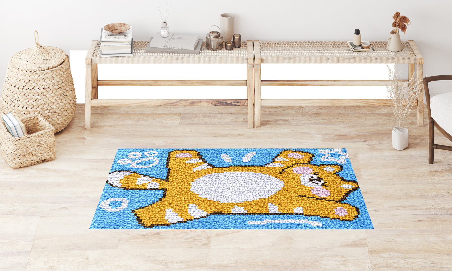 Cozy Cat Dreaming - Latch Hook Rug Kit