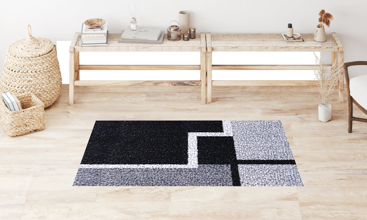 Monochrome Elegance - Latch Hook Rug Kit