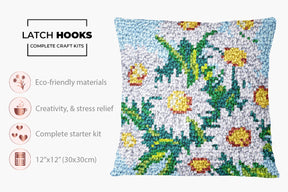 Daisy Delight - Latch Hook Pillow Kit