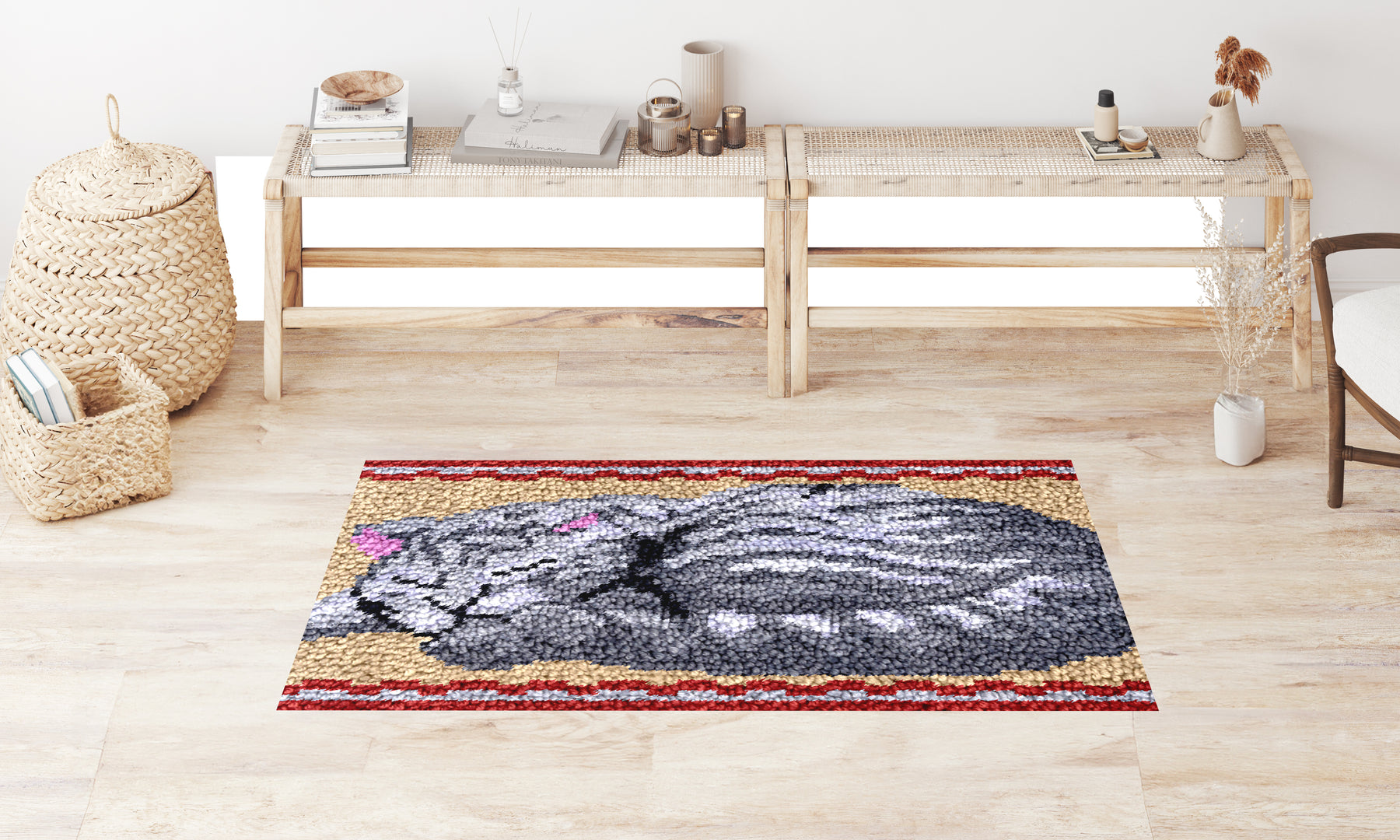 Cozy Cat Dreams - Latch Hook Rug Kit