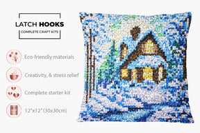 Winter Wonderland Retreat - Latch Hook Pillow Kit