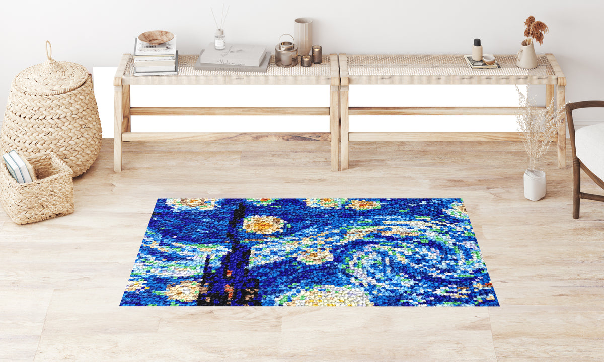 Starry Night Embroidery - Latch Hook Rug Kit