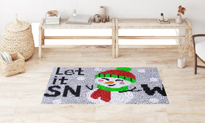 Whimsical Snowman Wall Art - Latch Hook Rug Kit